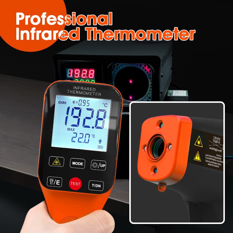 Infrared Laser Thermometer Gun Digital High Temperature Measurement Tester Meter 2