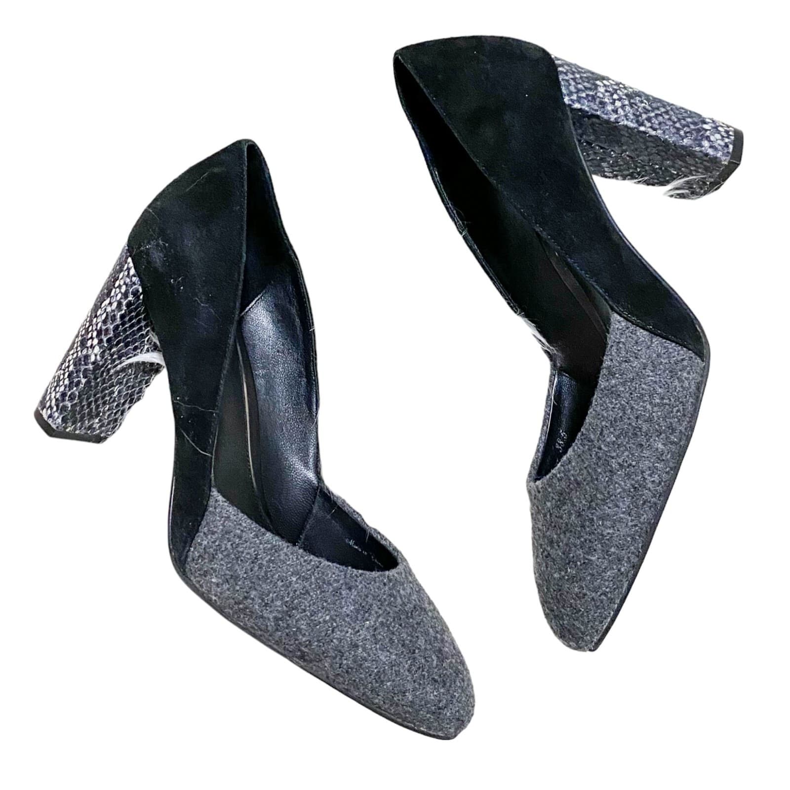 Elie Tahari Evon pumps with snake block heel, Size 38.5 EU 2