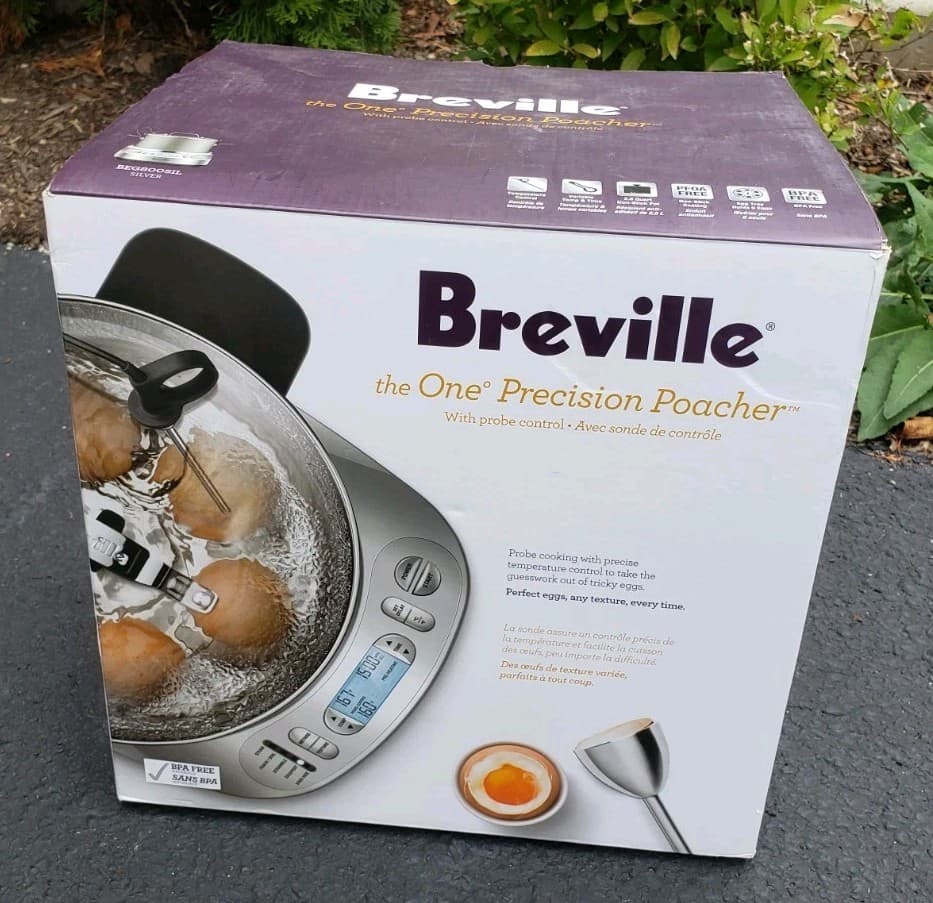 Breville BEG800 SILUSC One Precision Egg Poacher Cooker Sous Silver New Open Box