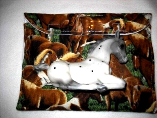 Breyer pony/peter stone pebbles pony pocket pouch custom model horse fabric  4