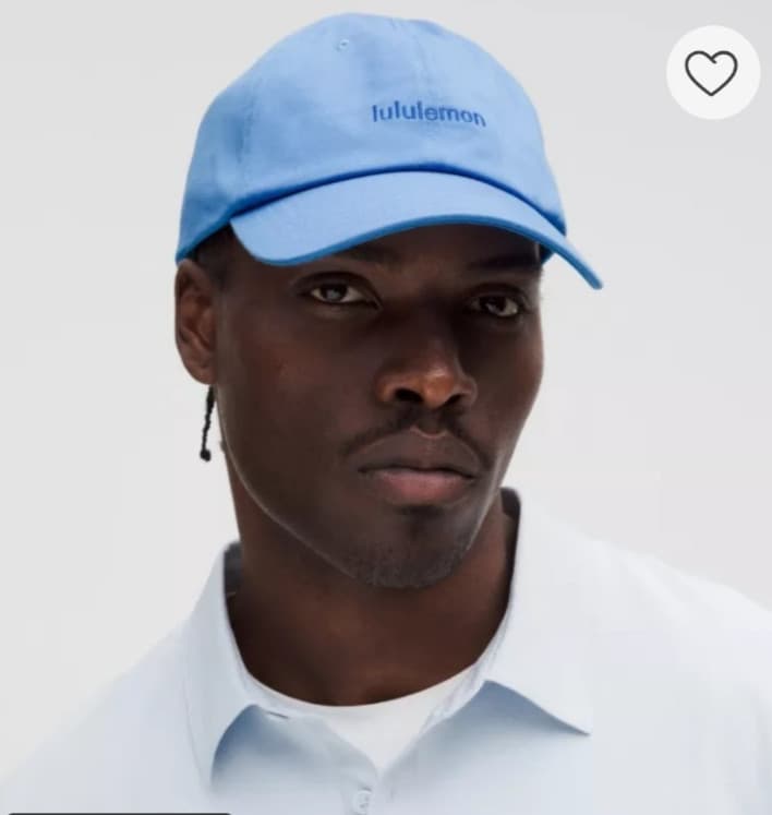 Lululemon Classic Ball Cap Unisex Wordmark Blue L/XL Embroidered Adjustable Run 3