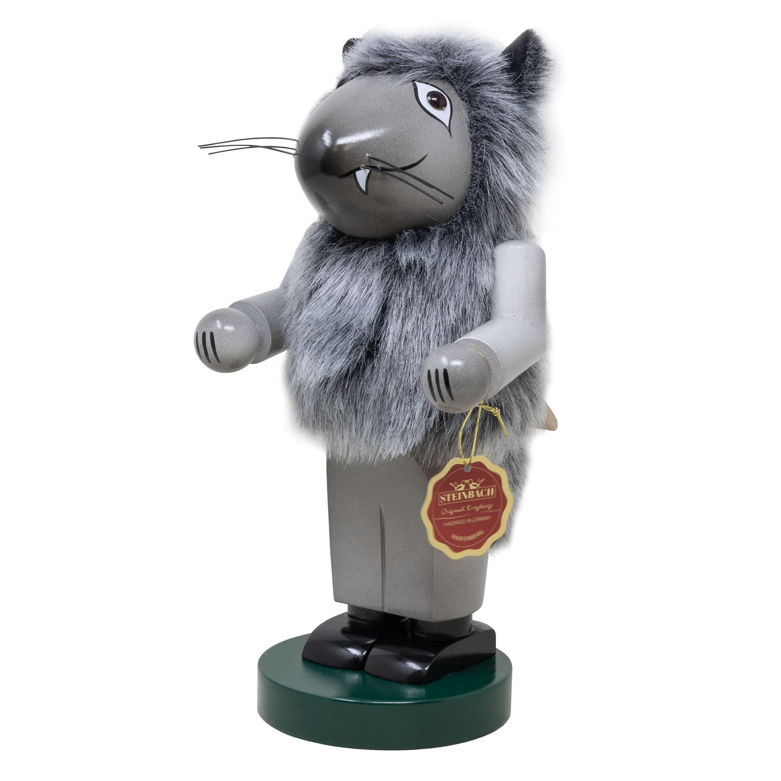 Steinbach Wooden Chubby Nutcracker Collection, Furry Wolf, 11.5" 2