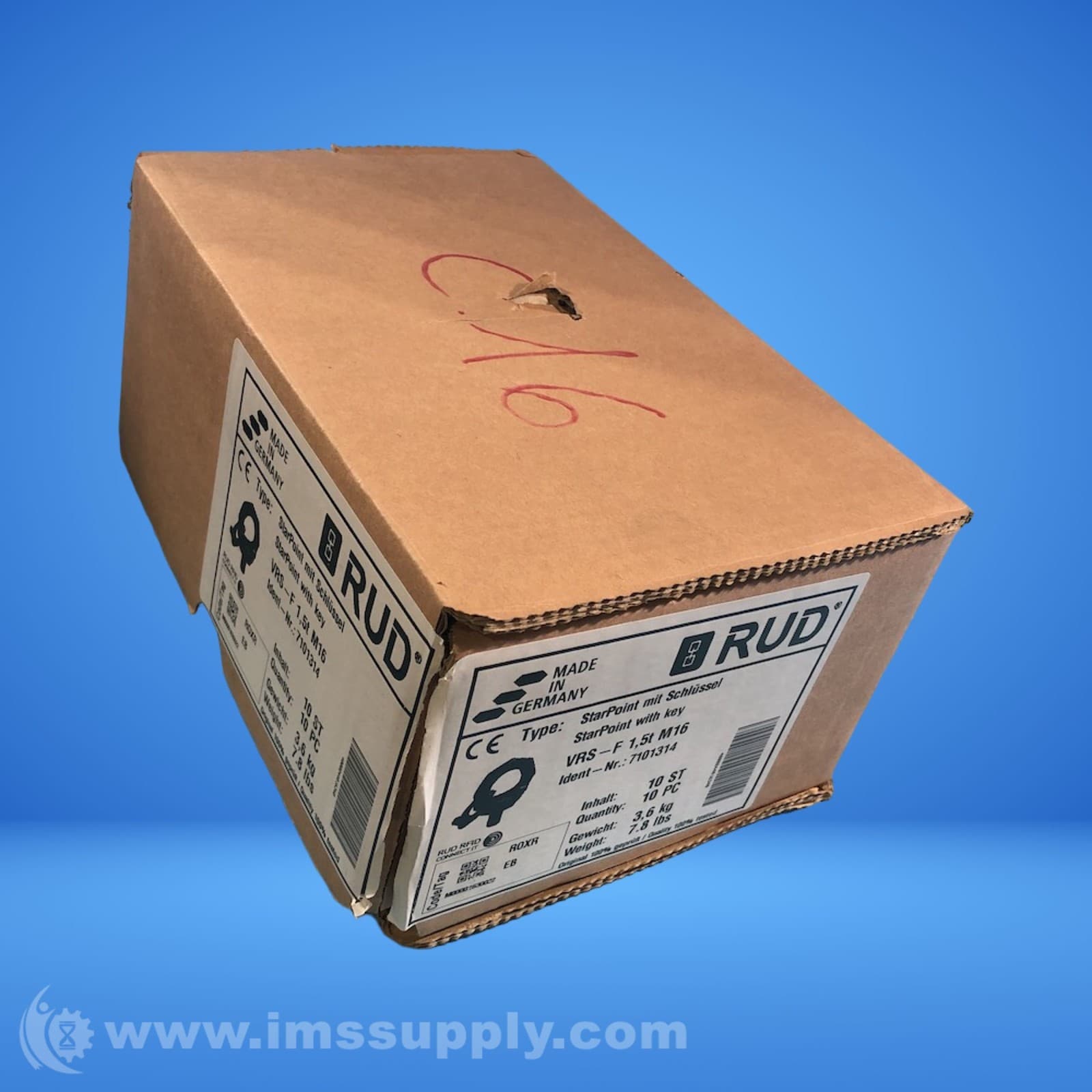 RUD VRS-F1,5tM16 Box of 10 Hoist Rings 0718 4