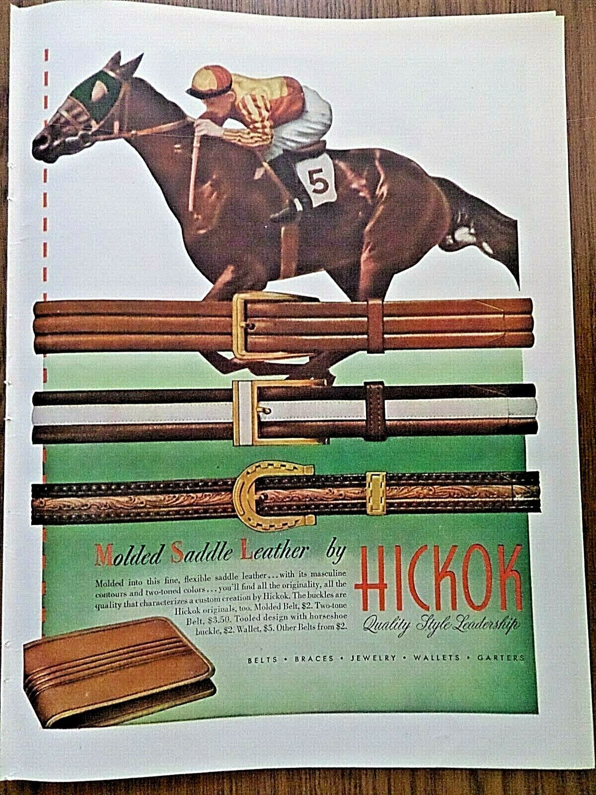 1947 Singer Sewing Centers Machine Centers Ad  1947 Hickok Ad Leather Jockey 2
