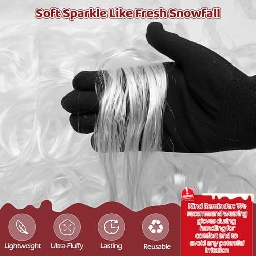 Fluffy Angel Hair, Premium Artificial Snow for Christmas Decorations, 100g 4