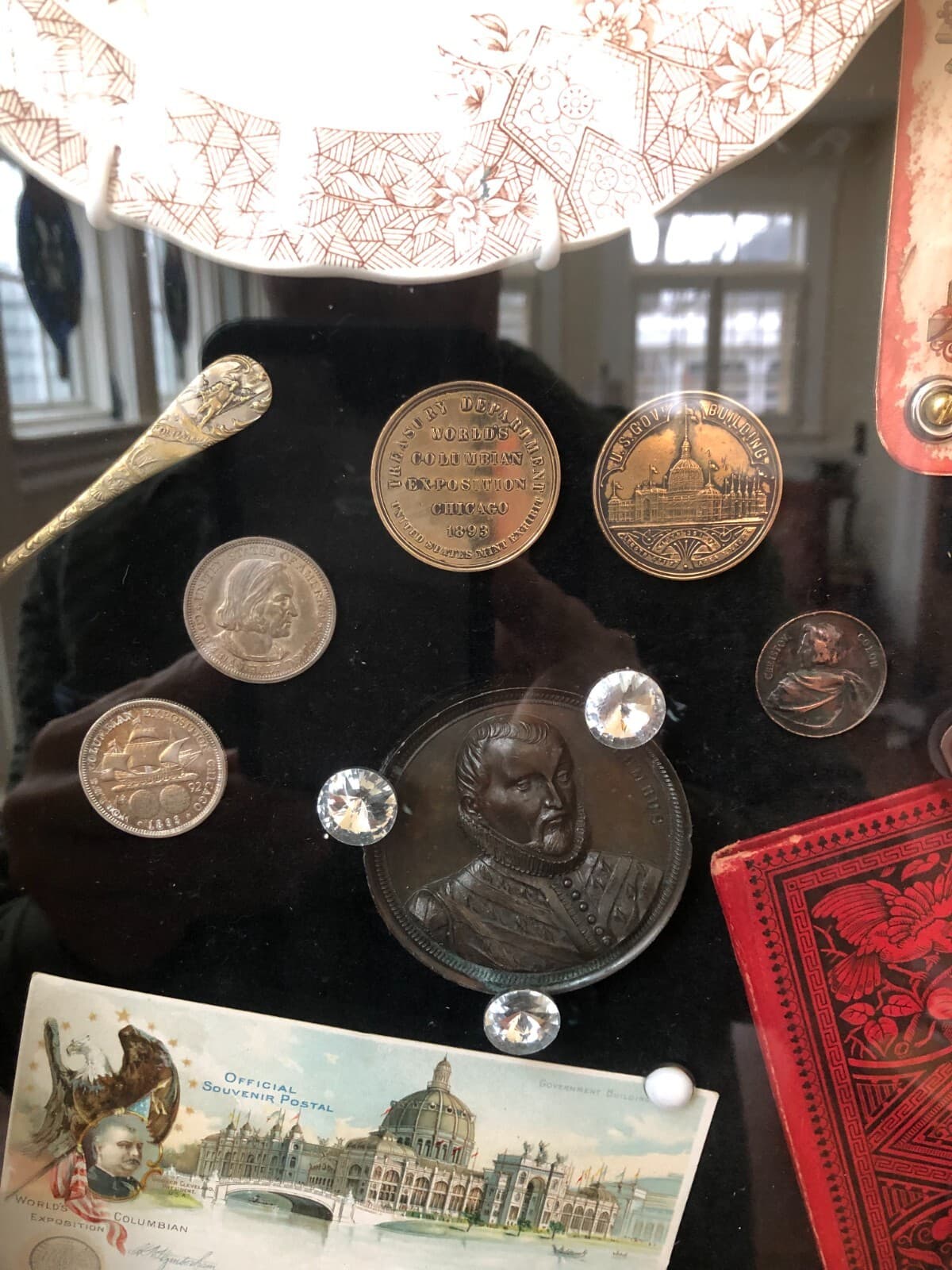 1893 COLUMBIAN WORLDS FAIR CHICAGO 1/4  SAWN OAK GOTHIC FRAMED  Display 27 X 60 2