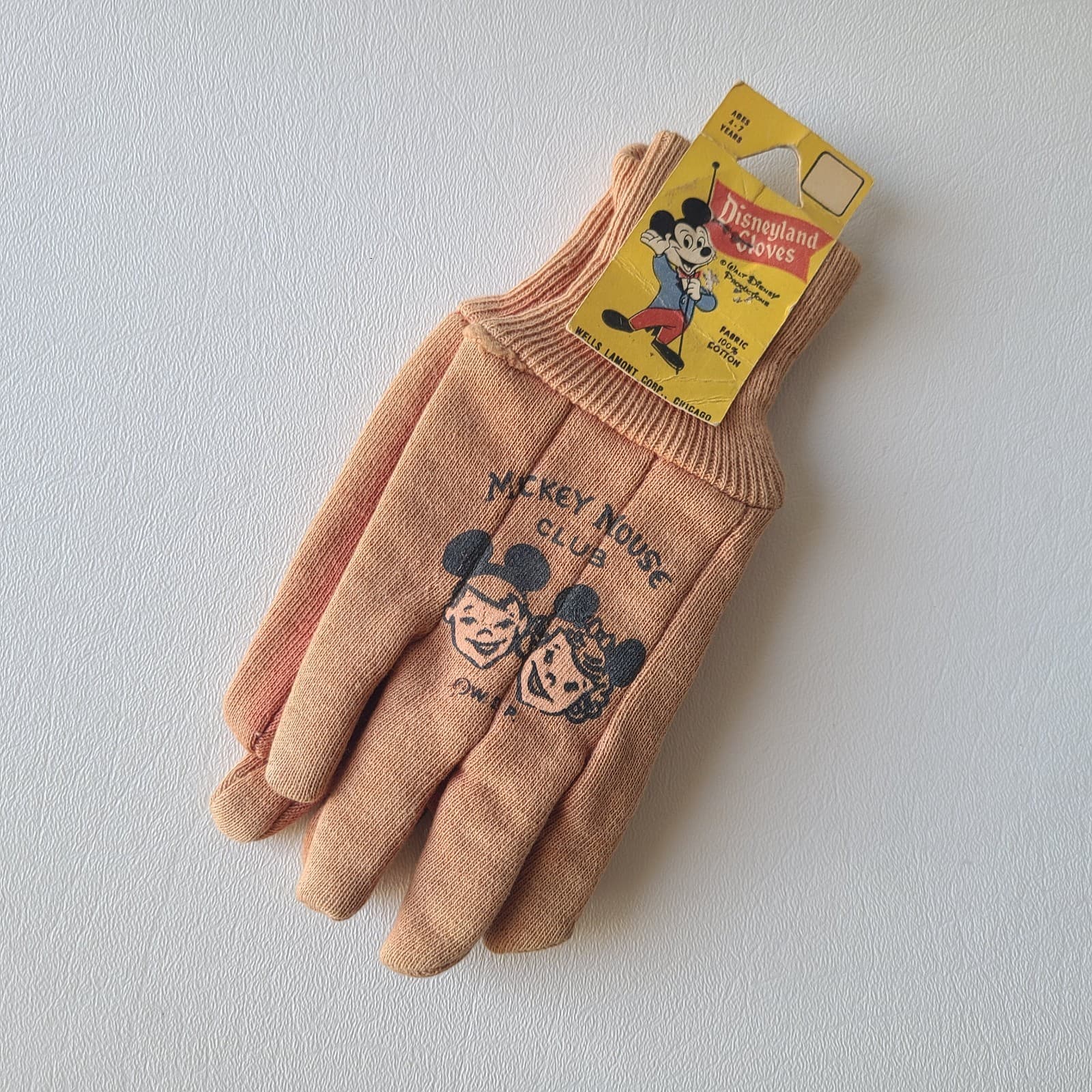 VTG Disneyland Gloves 1950's Mickey Mouse Club Kids Gloves Wells Lamont Corp 5