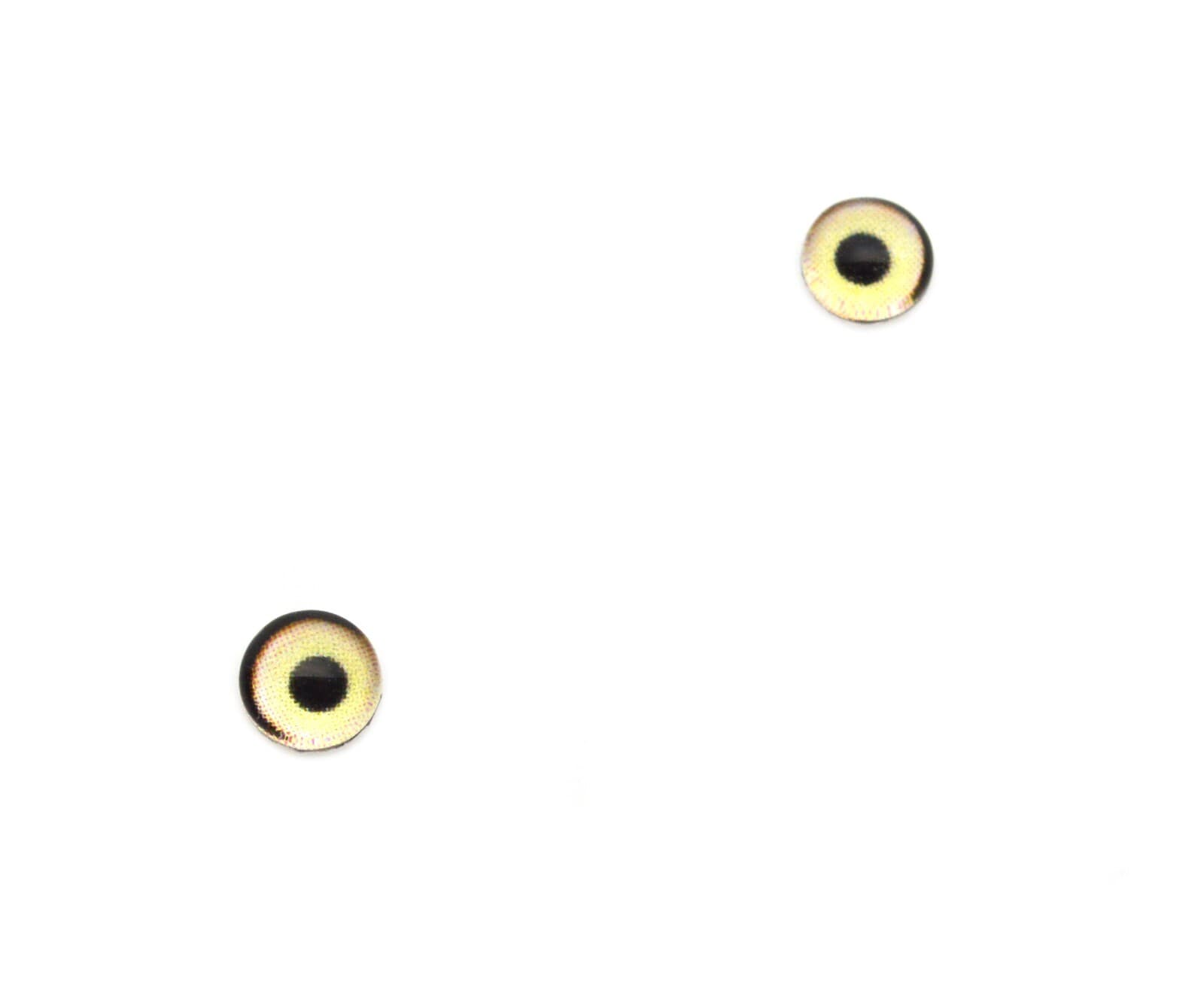 Pair Yellow Heron Bird Inspired Glass Eyes Jewelry Taxidermy Flatback Cabochons 4