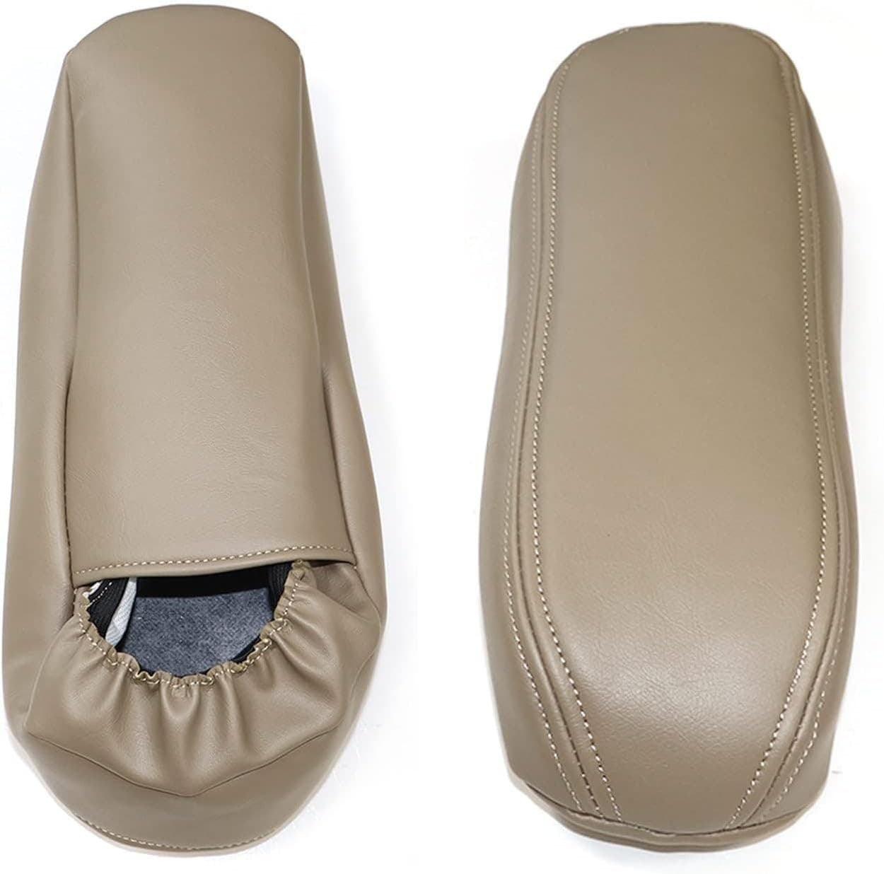 2Pcs Replacement Seat Armrest Cover Microfiber Leather Tan Compatible Tan 3