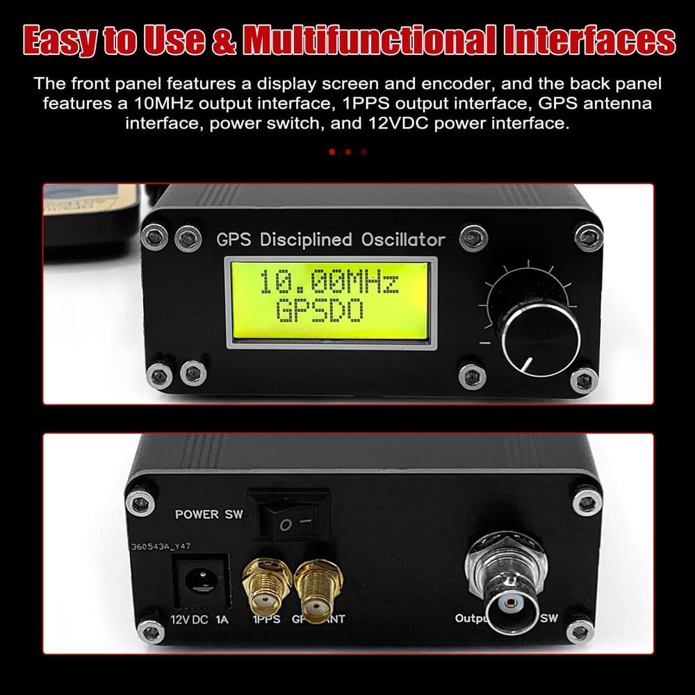 GPSDO 10MHz Signal Source Positioning Square Wave GPS Disciplined Oscillator 3