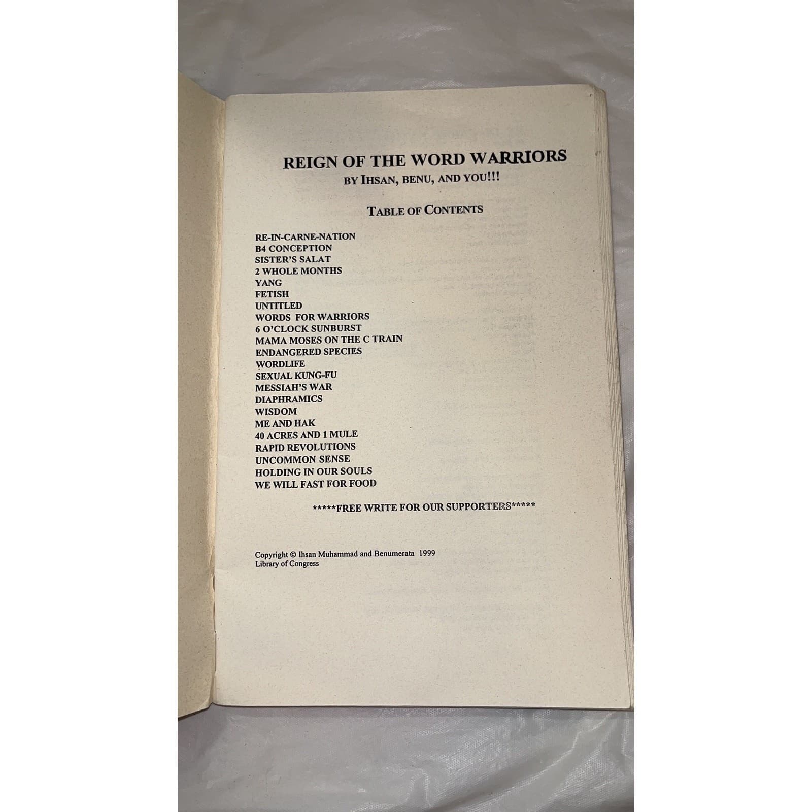 1999 Reign Of The Word Warriors By Benumerata & Insan Muhammad INSAN  3