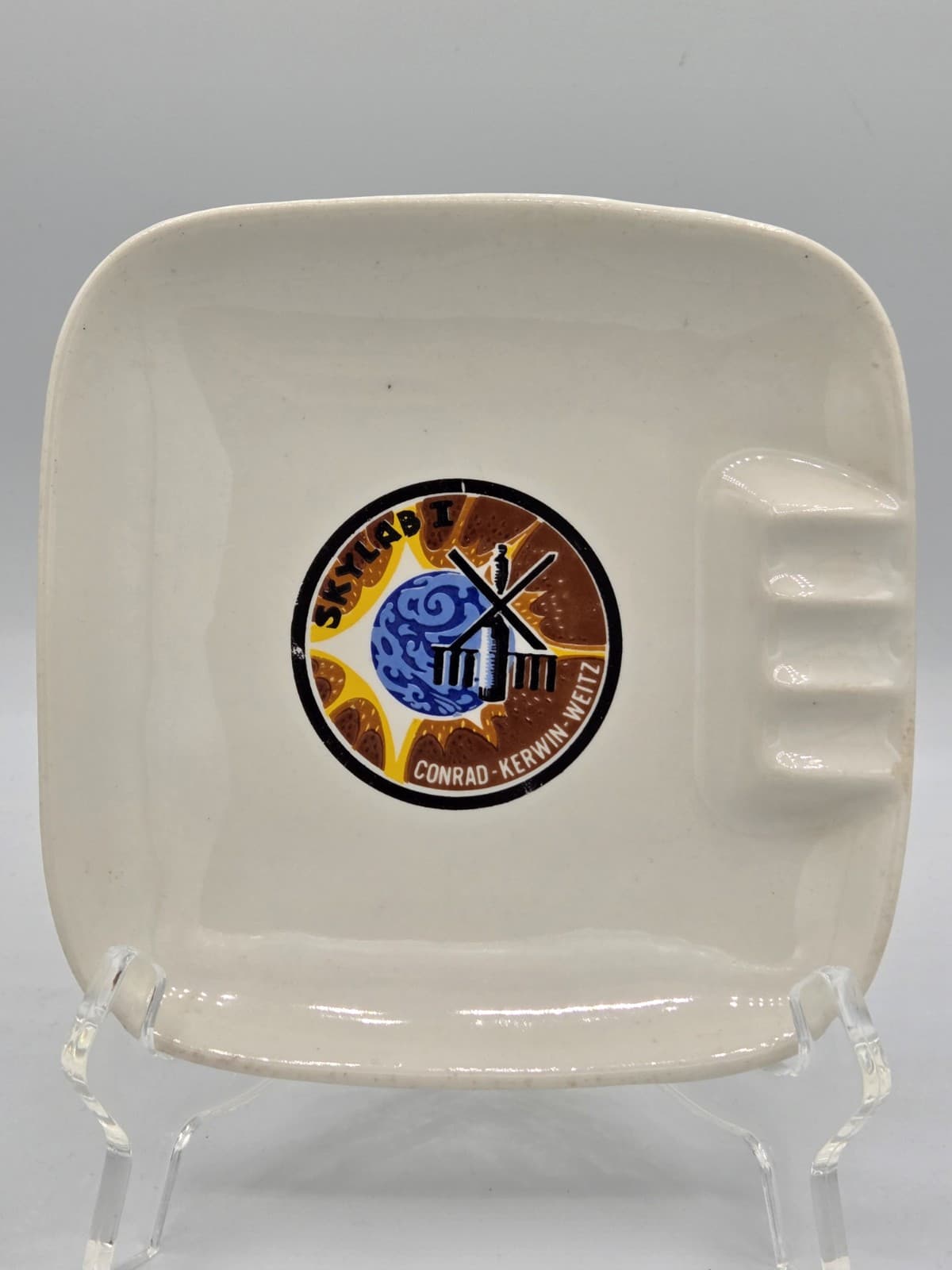 Lot of 2 Vintage NASA Ashtray USS Ticonderoga Apollo 17 Splashdown / Skylab I 6