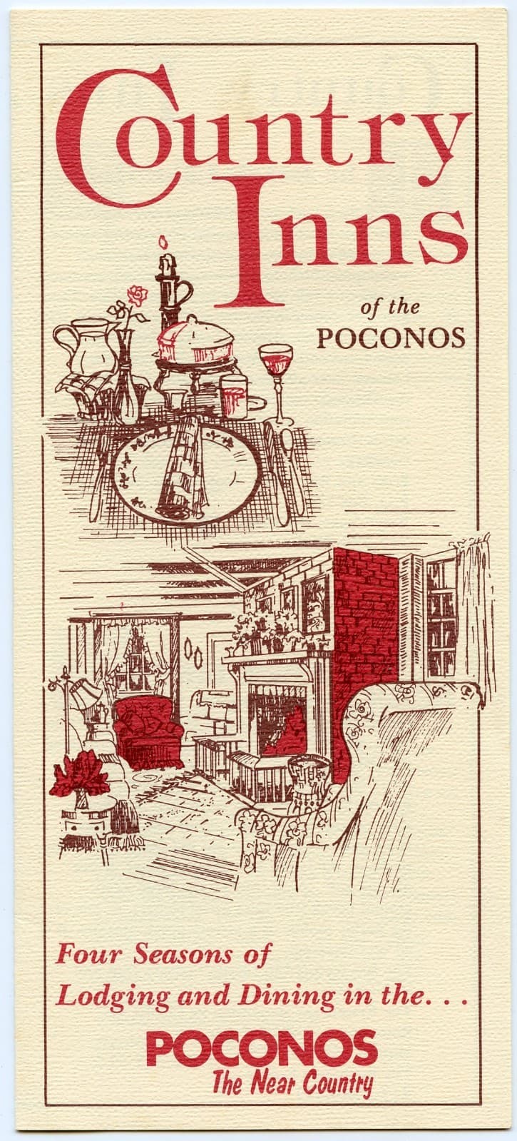 Country Inns Of The Poconos defunct - Pennsylvania PA - 1970's-80's Brochure