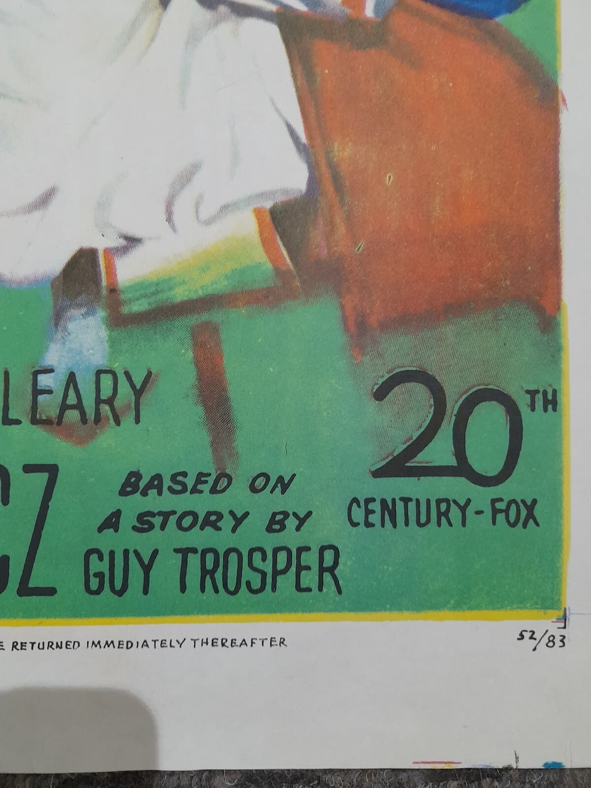 Vintage 1952 THE PRIDE OF ST. LOUIS / Dizzy Dean Baseball Movie/Film Poster 6