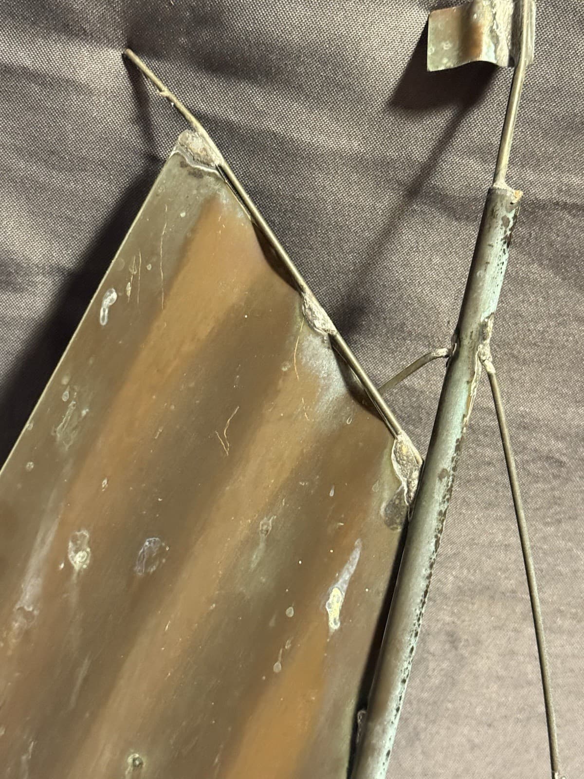 Vintage Copper Sailboat Nautical Weathervane architectural salvage 3