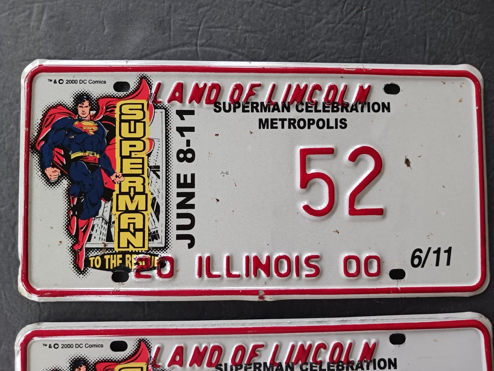 Set 2000 Superman Celebration Illinois License Plate 52 Special Event Plates 3
