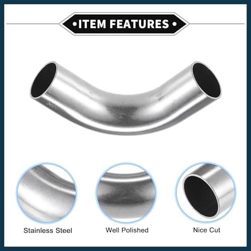 90 Degree Mandrel Bend Elbow Tube 1.25" Inch OD 4" Inch Leg Length Stainless  5