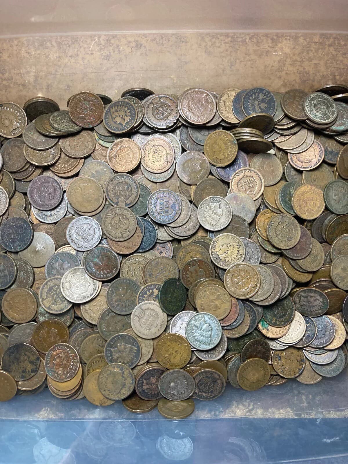 100 PC LOT Indian Head Cent Native American Pennies Average Circulated Condition 2