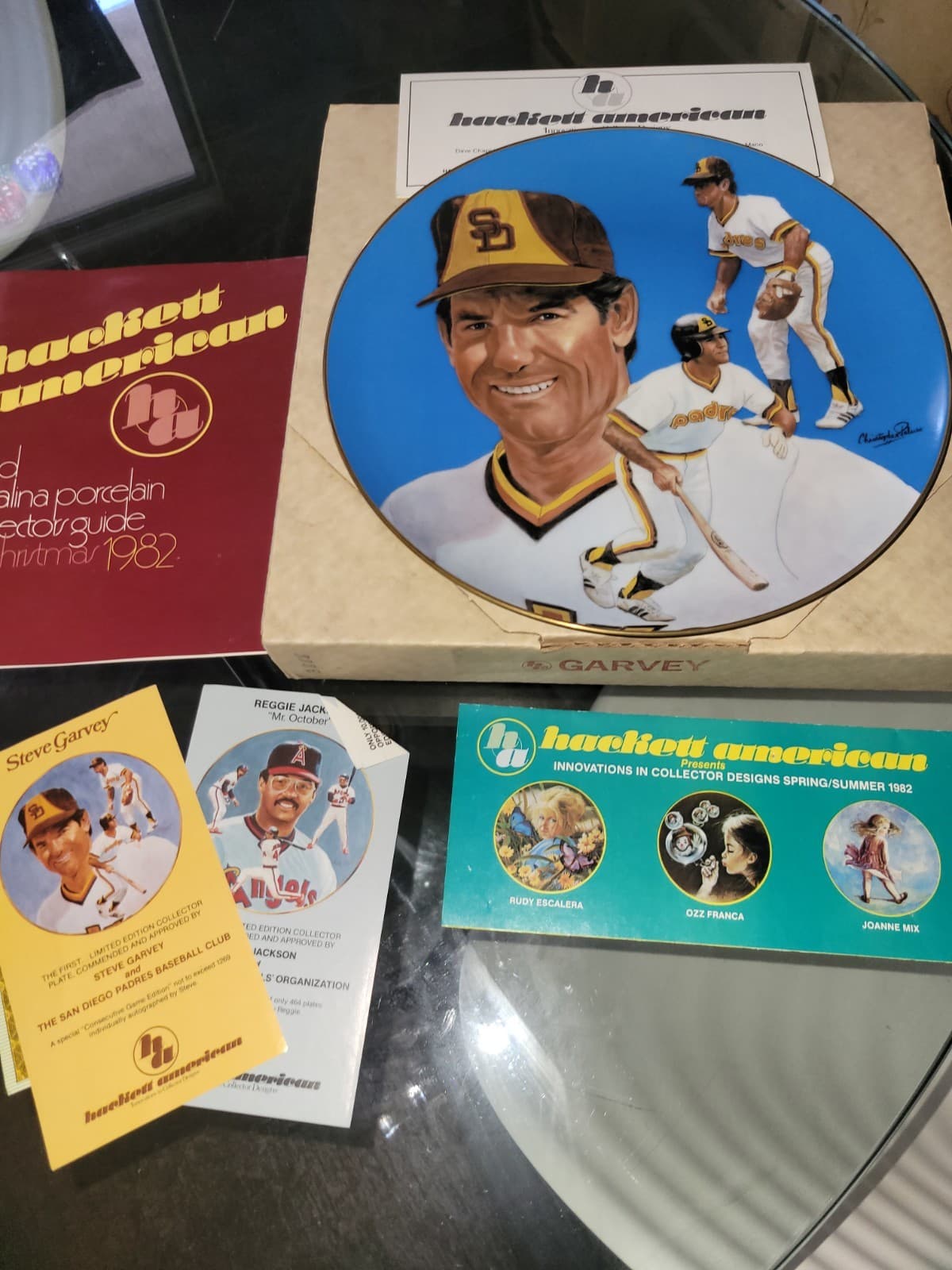 Steve Garvey 1983 Plate 3888/10,000 Signed Hackett American Original Box-Papers 3