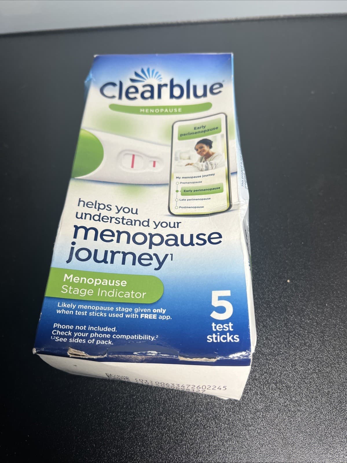 Clearblue Menopause Stage Indicator - 5 Test Sticks Exp 01/2026 Open Box