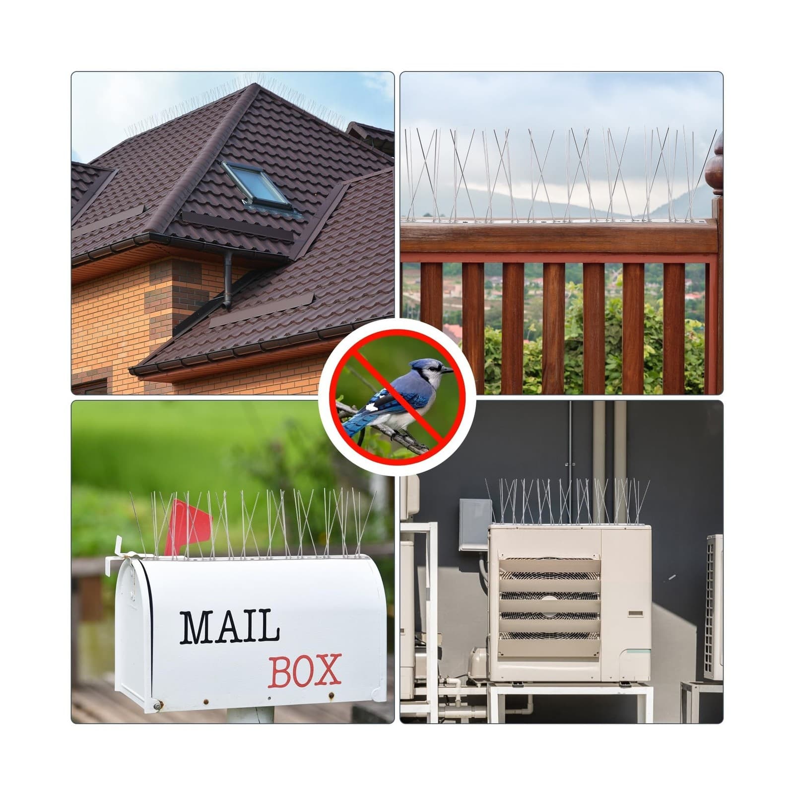 Teyssor Bird Spikes, Stainless Steel Bird Spikes for Pigeons and Small Birds ... 6