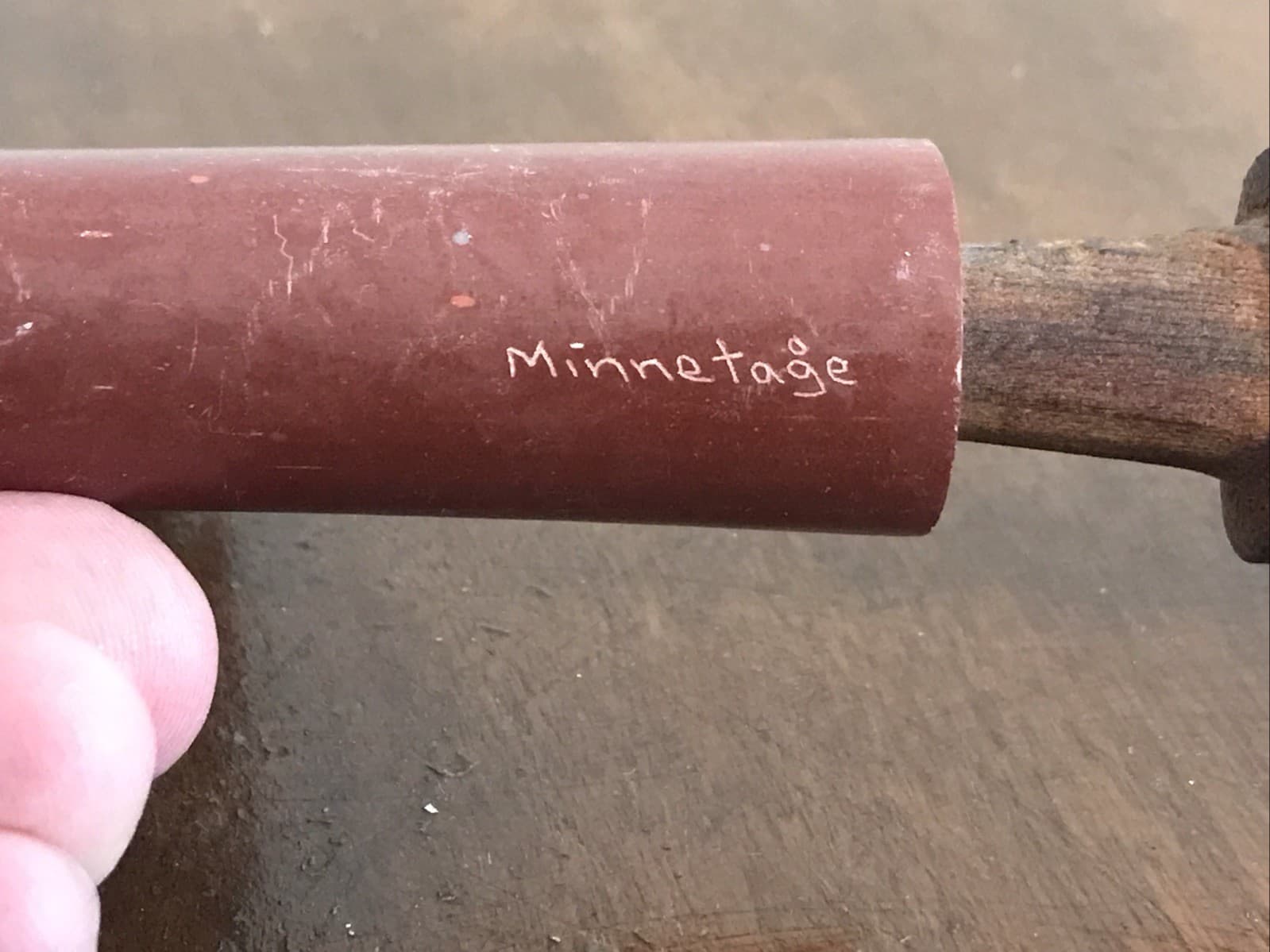 Catlinite T-Pipe Red Pipestone Minnetaġe Native American Minnesota 4
