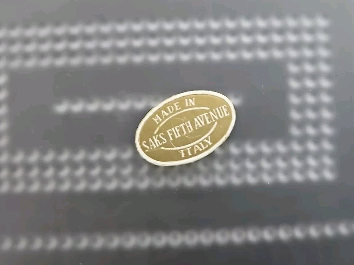 5 Saks Fifth Avenue Satin Glass Trays Italy 9"x6" Orig Labels Lovely NOS 4