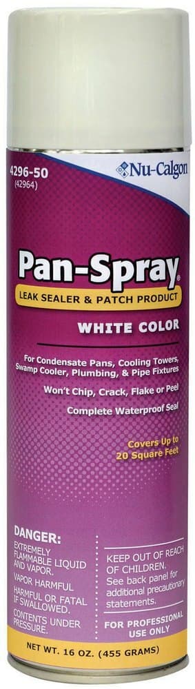 Nu-Calgon 4296-50 White Pan-Spray Leak Sealant-16oz