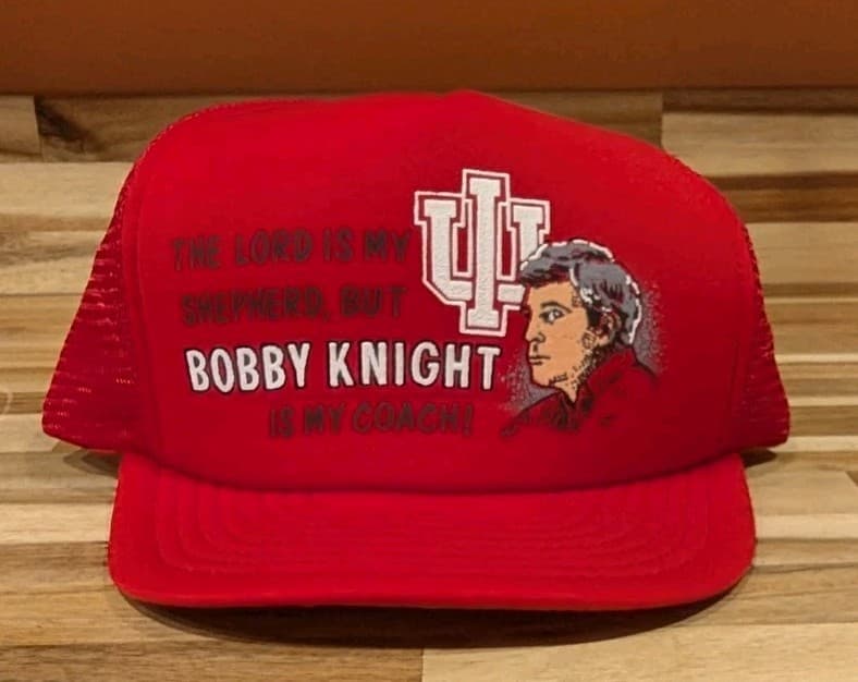 Vintag 80s Indiana Hoosiers Basketball Bobby Knight trucker hat SnapBack IU