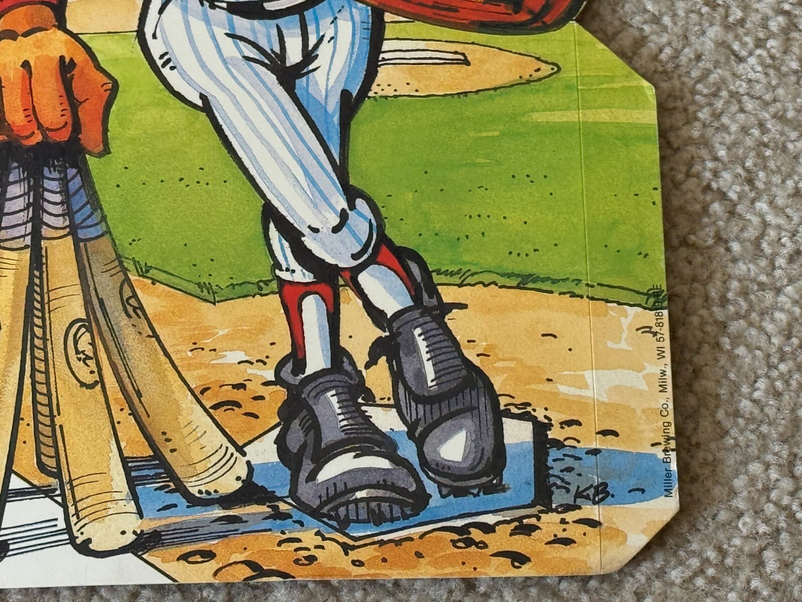 1989 MAJOR LEAGUE Movie Counter Display Standee Standup BOB UECKER MILLER LIGHT 5