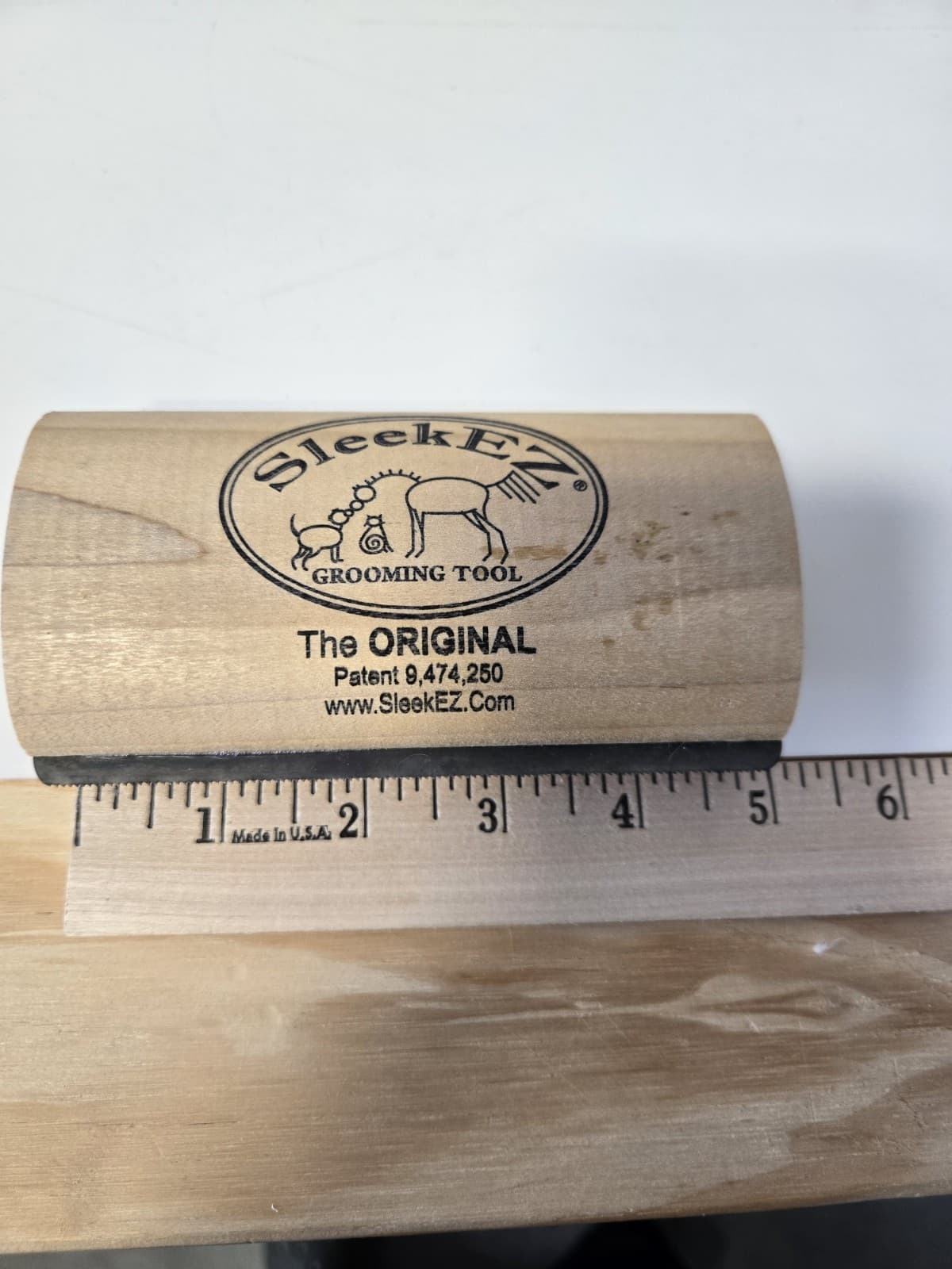 SLEEKEZ  Furminator Deshedding Grooming Tool for Dogs, Cats, Horses Sleek Ez 5” 2