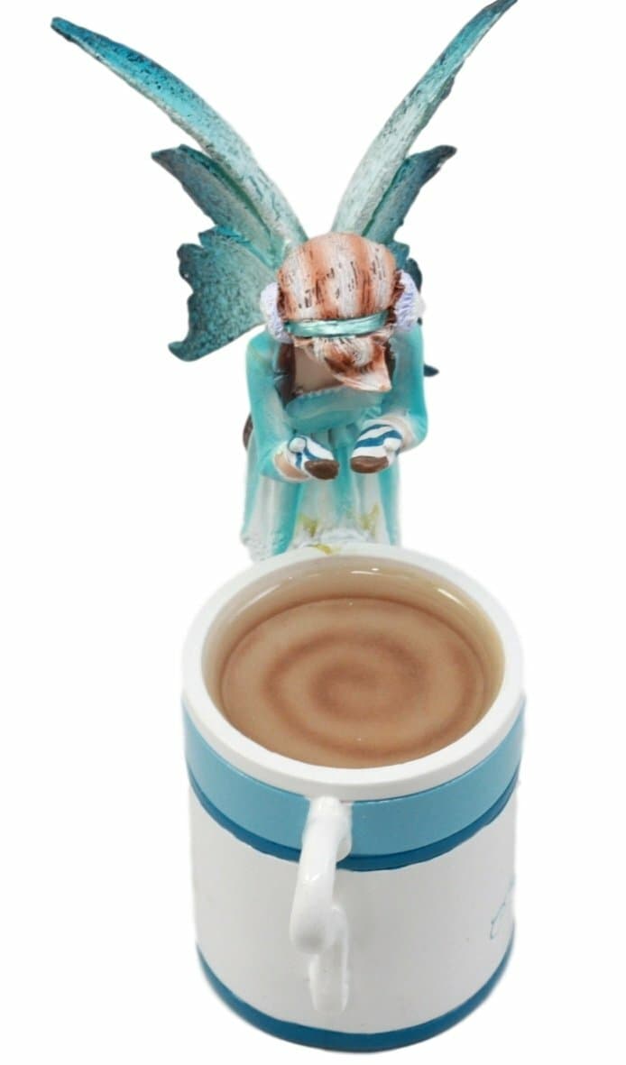 Ebros Amy Brown Teacup Creamy Hot Cocoa Whimsical Fairy Figurine 6"H 3
