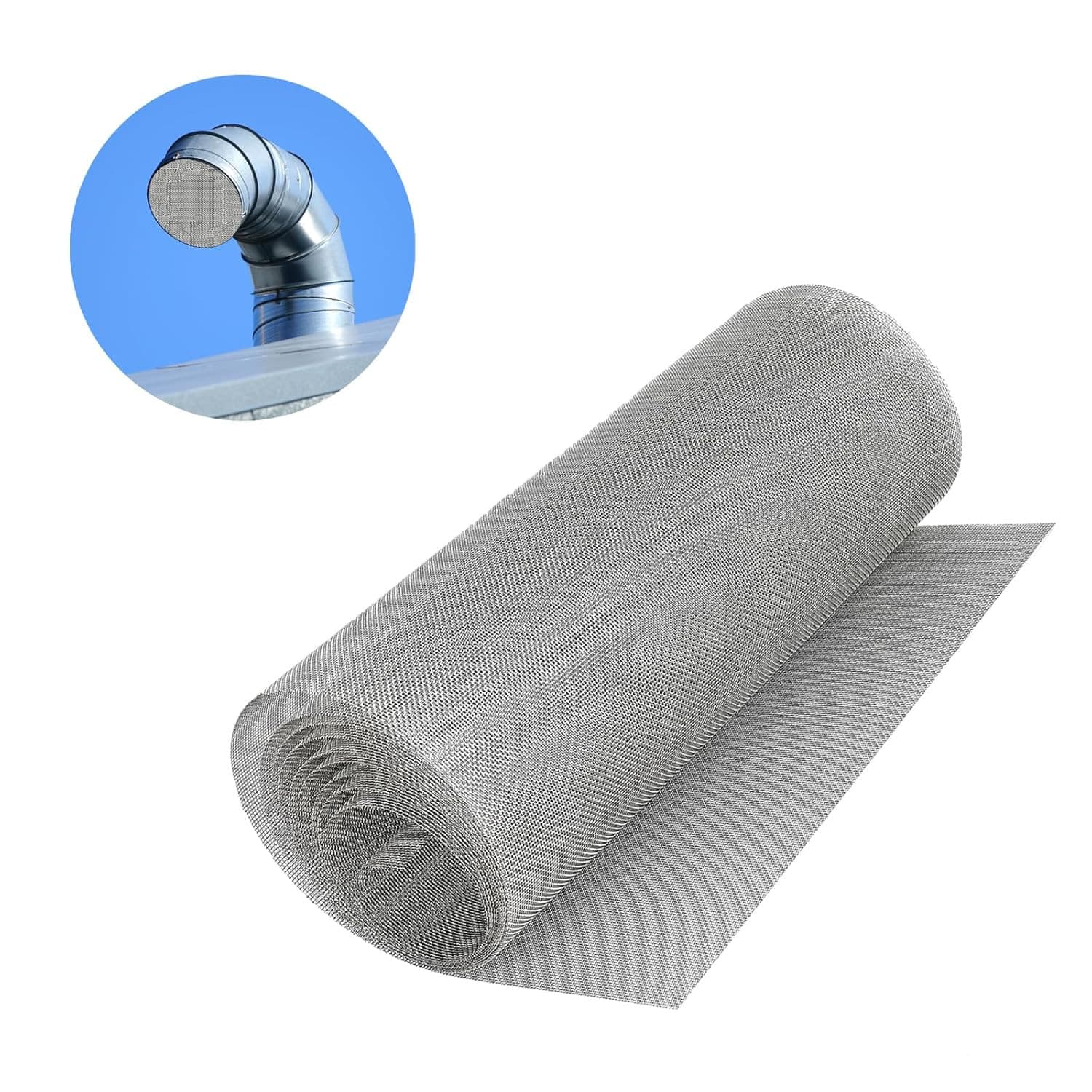 1 Roll Stainless Steel Wire Mesh 20 Mesh, Size 17.7“X47.2”(45X120Cm), 304 Wire M