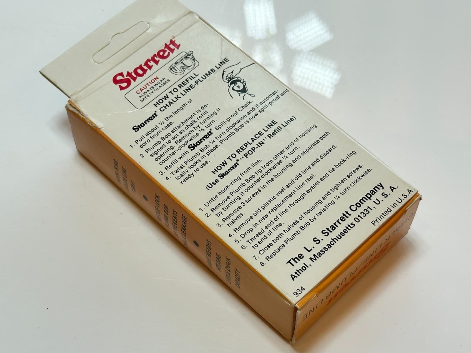 Starrett Tools USA 100' Chalk Plumb Line American Made (SCL100) NEW Old Stock 5