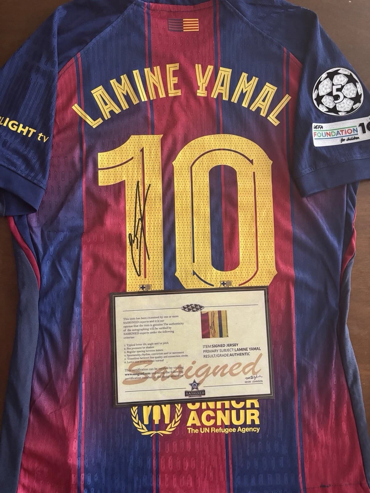 Lamine Yamal SIGNED FC Rare Barcelona Red Shirt/Jersey + COA (READ DESCRIPTION)