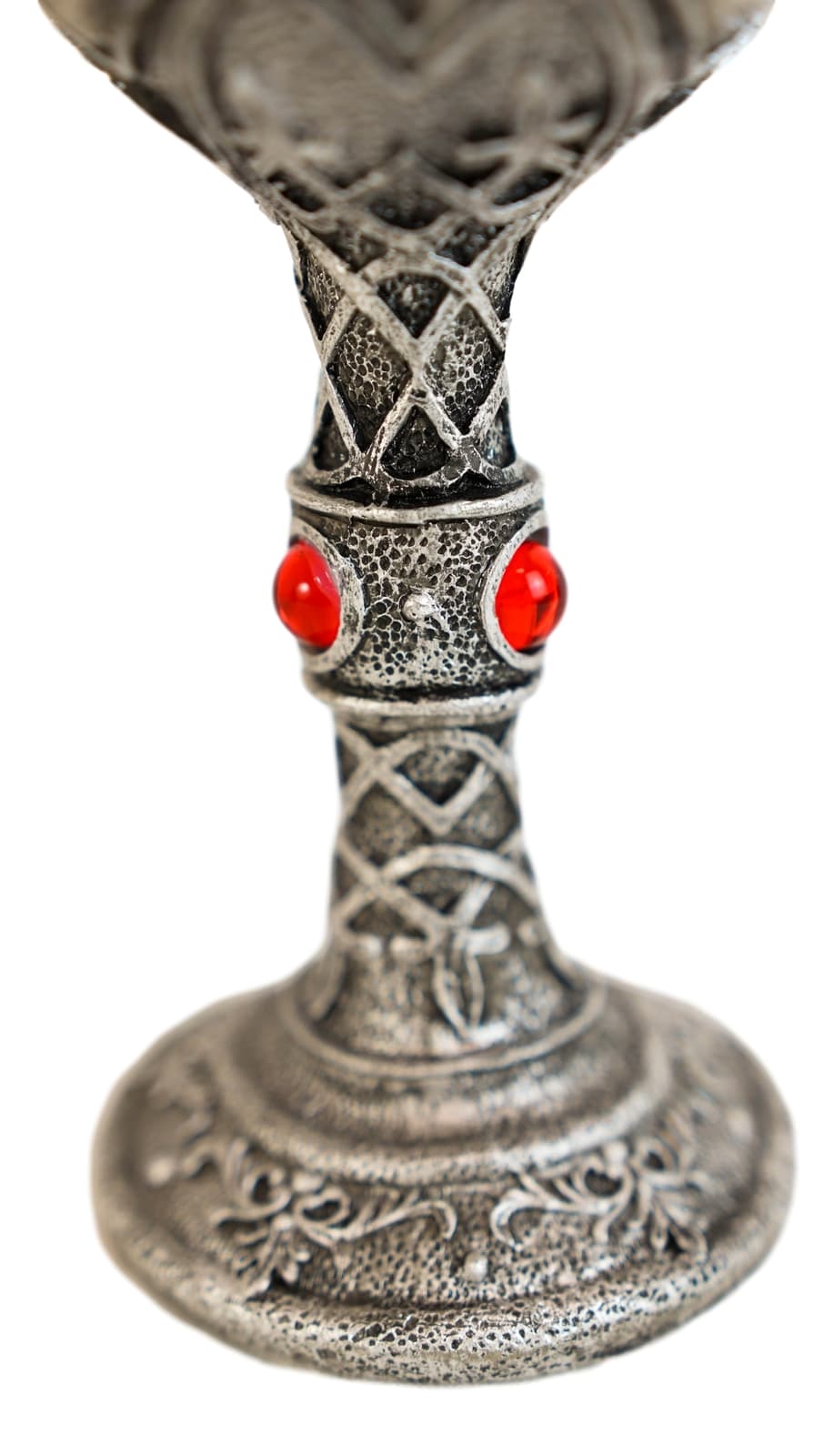 Ebros Gift Celtic White Wolf Rhinestone Figurine Goblet 7.5" Height Home Decor 2