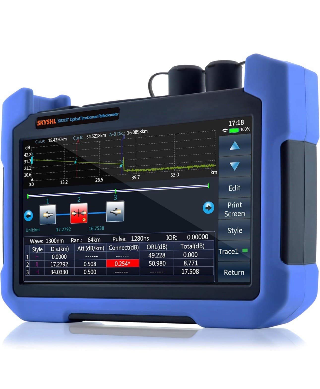 SKYSHL SS315T-2mm Optical Fiber Tester *Main Unit Only* Excellent Ships Fast 2