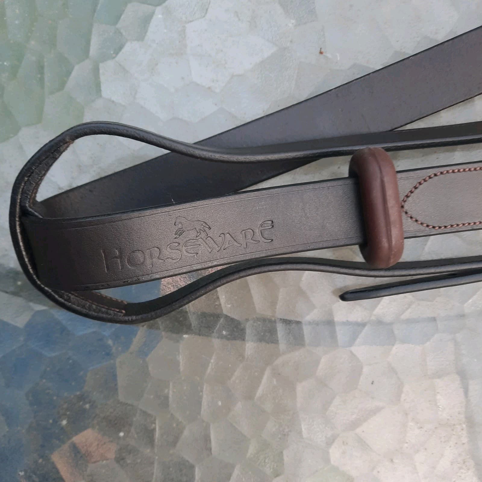 NWT HORSEWARE Amigo PONY Brown Leather Running Martingale  3