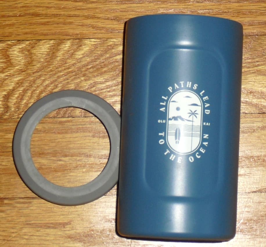 OluKai Stainless Steel Teal Blue Can Bottle Insulator Koozy 12 oz 4