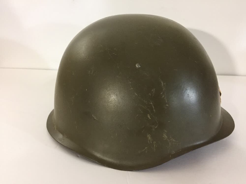 1950s Russia Czech Army Helmet with Star Hammer Sickle Emblem  4
