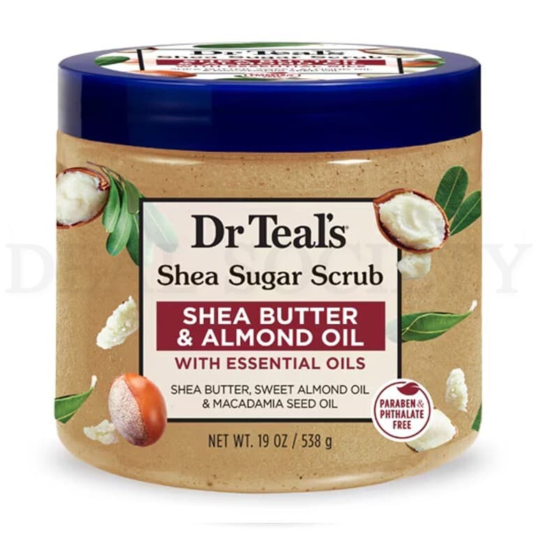Dr Teal's Shea Sugar Scrub - Butter & Almond Oil 19oz Lot of 3 2