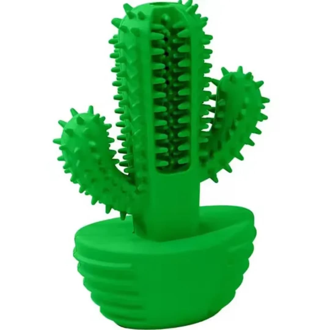 Squeaky Pet Cactus Toothbrush Canine Teeth Cleaning Dental Care Dog Chew Toy ++* 5