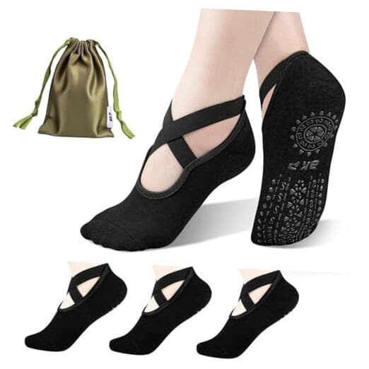 Yoga Socks For Women,Non slip Grip Pilates Socks Suitable For
