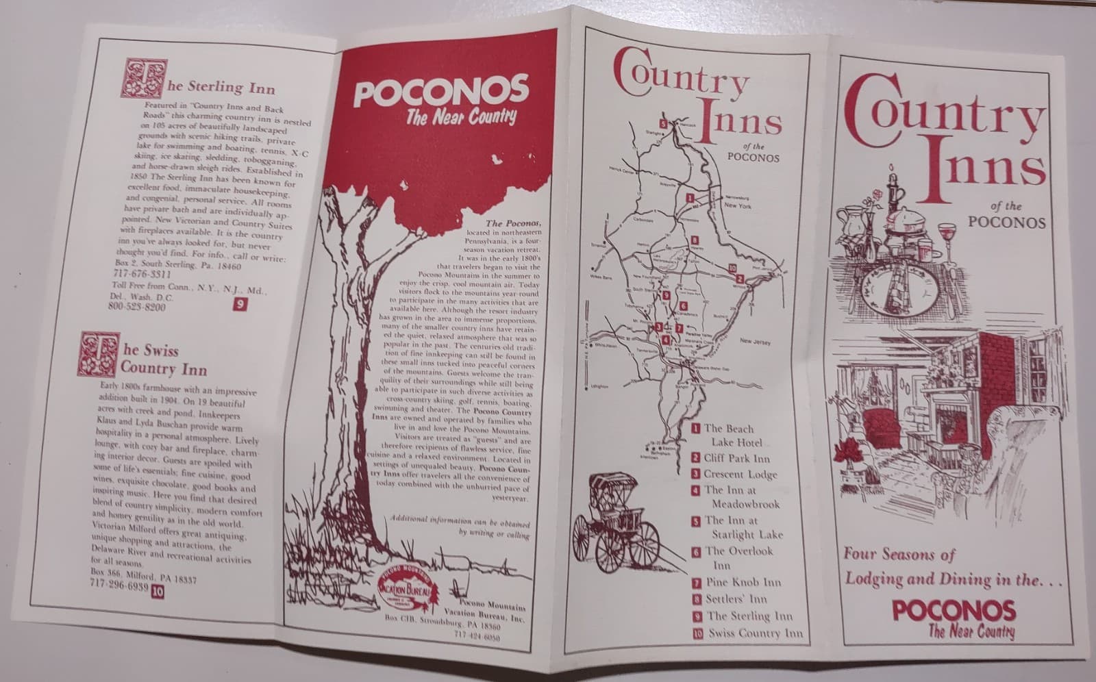 Country Inns Of The Poconos defunct - Pennsylvania PA - 1970's-80's Brochure 3