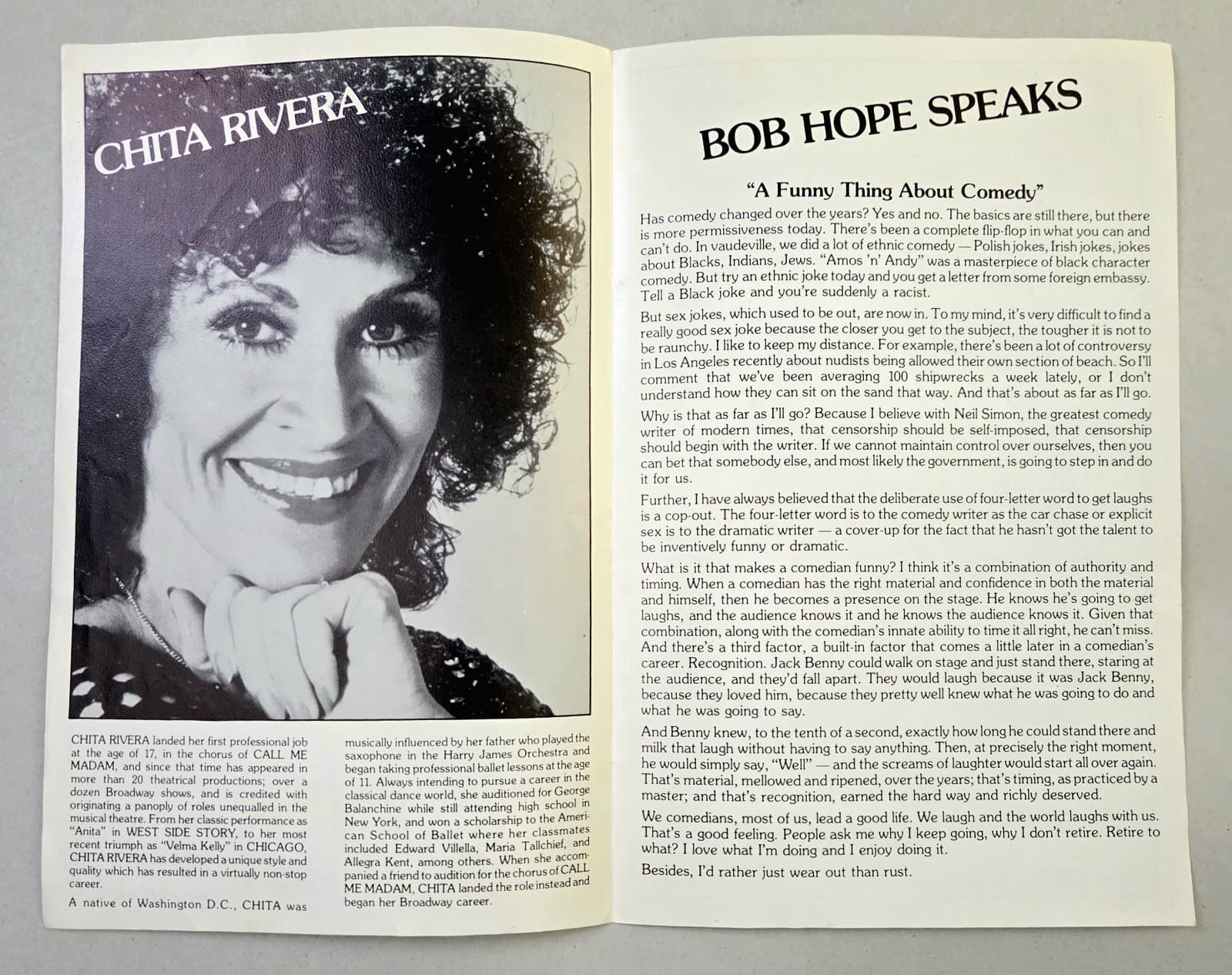 4 Seattle PARAMOUNT THEATRE 1981 Programs BOB NEWHART BOB HOPE GOULET BEN VEREEN 6