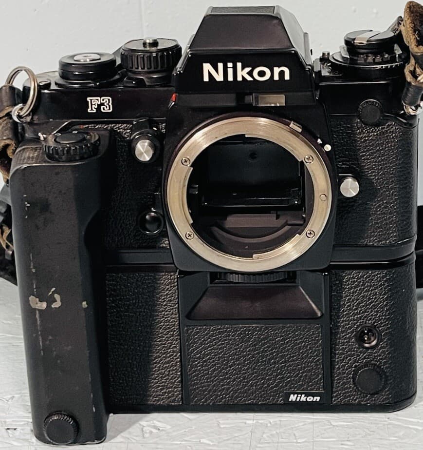 Nikon F3 Camera With Motor Drive MD4. And F Series Camera With 4 Lenses Manuals 3