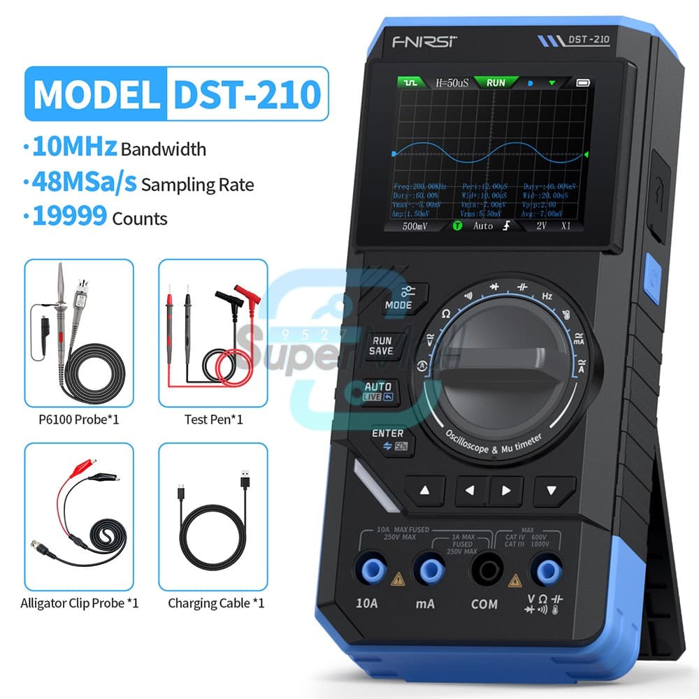 FNIRSI 2C23T 2C53T Digital Oscilloscope Multimeter Function Signal Generator 3