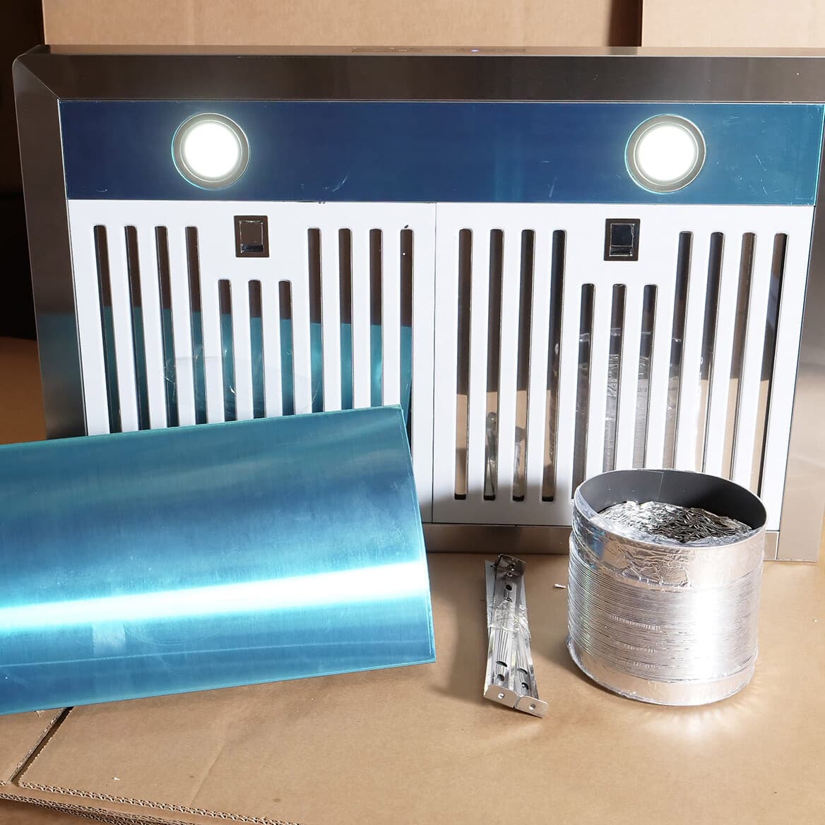 30 INCH WALL MOUNT VENT HOOD (OPEN BOX) STAINLESS STEEL, PERMANENT FILTERS, LED 6