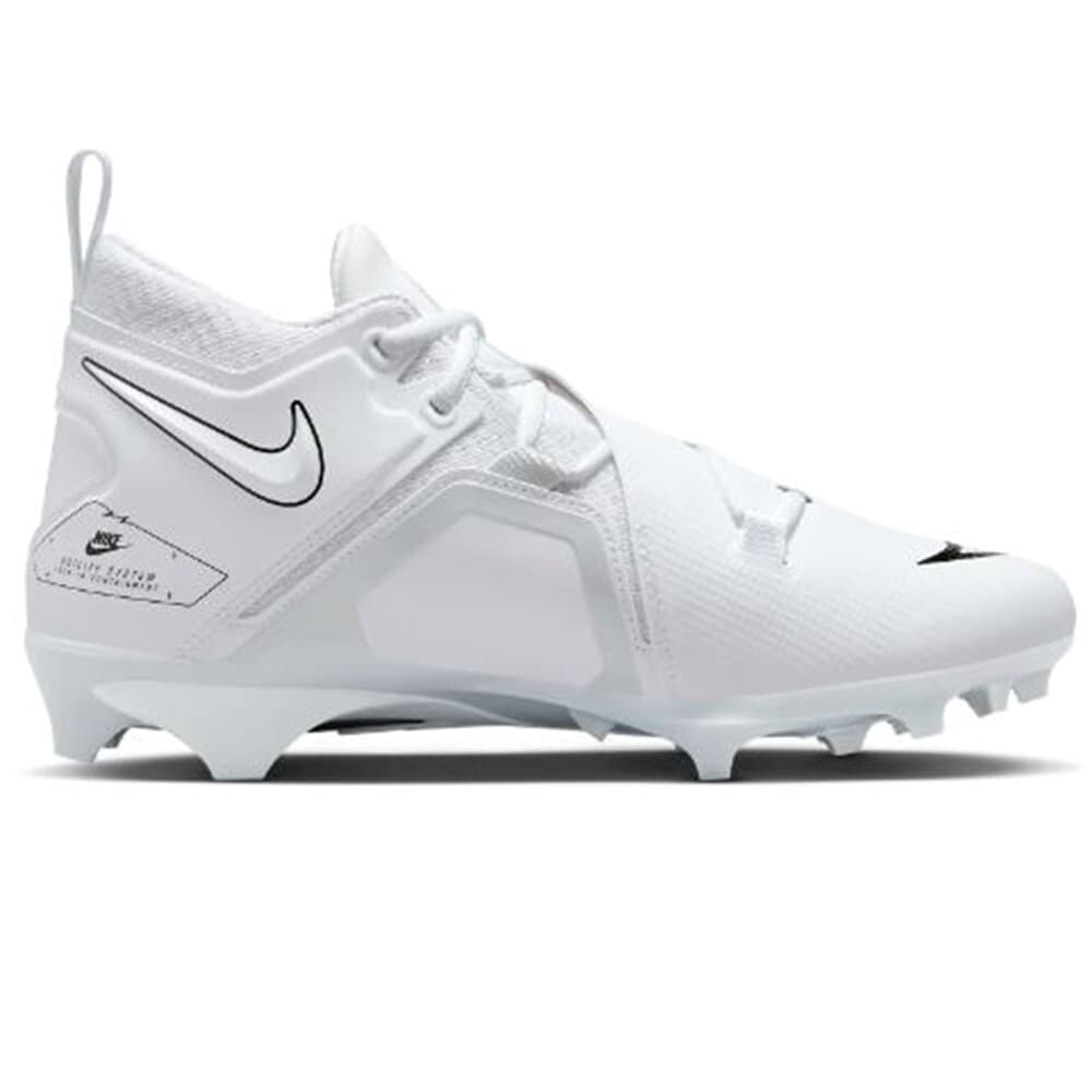 Nike Alpha Menace Pro 3 Mid Football Cleats CT6649-109 White/Grey - Pick Size! 2