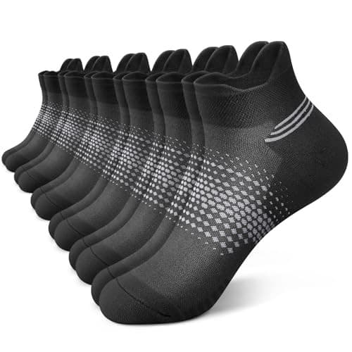 Ankle Compression Socks for Women 6 Pairs, Large-X-Large Black（6 Pairs） 2